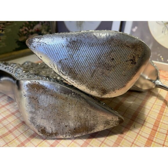 Steve Madden Stiletto Crystalle Rhinestone Silver Ankle Boots Womens 11 Stunning - Picture 12 of 14